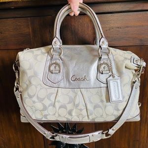 coach purse silver